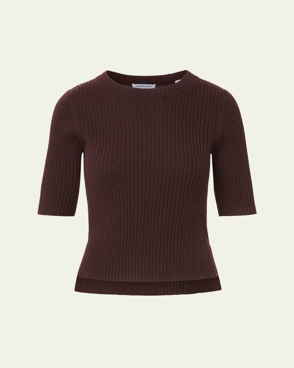 Emil Cashmere Half-Sleeve Sweater